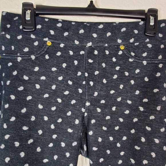 MICHAEL KORS Womens Designer Paisley Jeggings Blue White Size Medium Stretch M - Picture 8 of 12